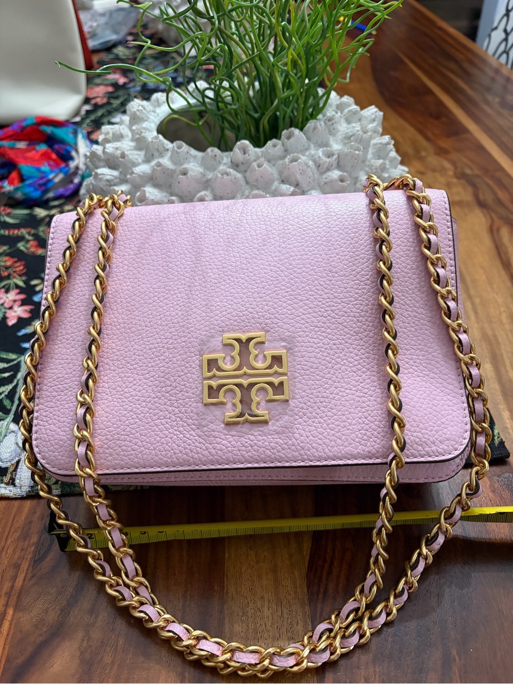 Tory Burch Pink Leather Chain Shoulder Bag Brand new